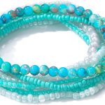 MengPa Stackable Beaded Bracelets for Women Bohemian layering Strand Statement Jewelry
